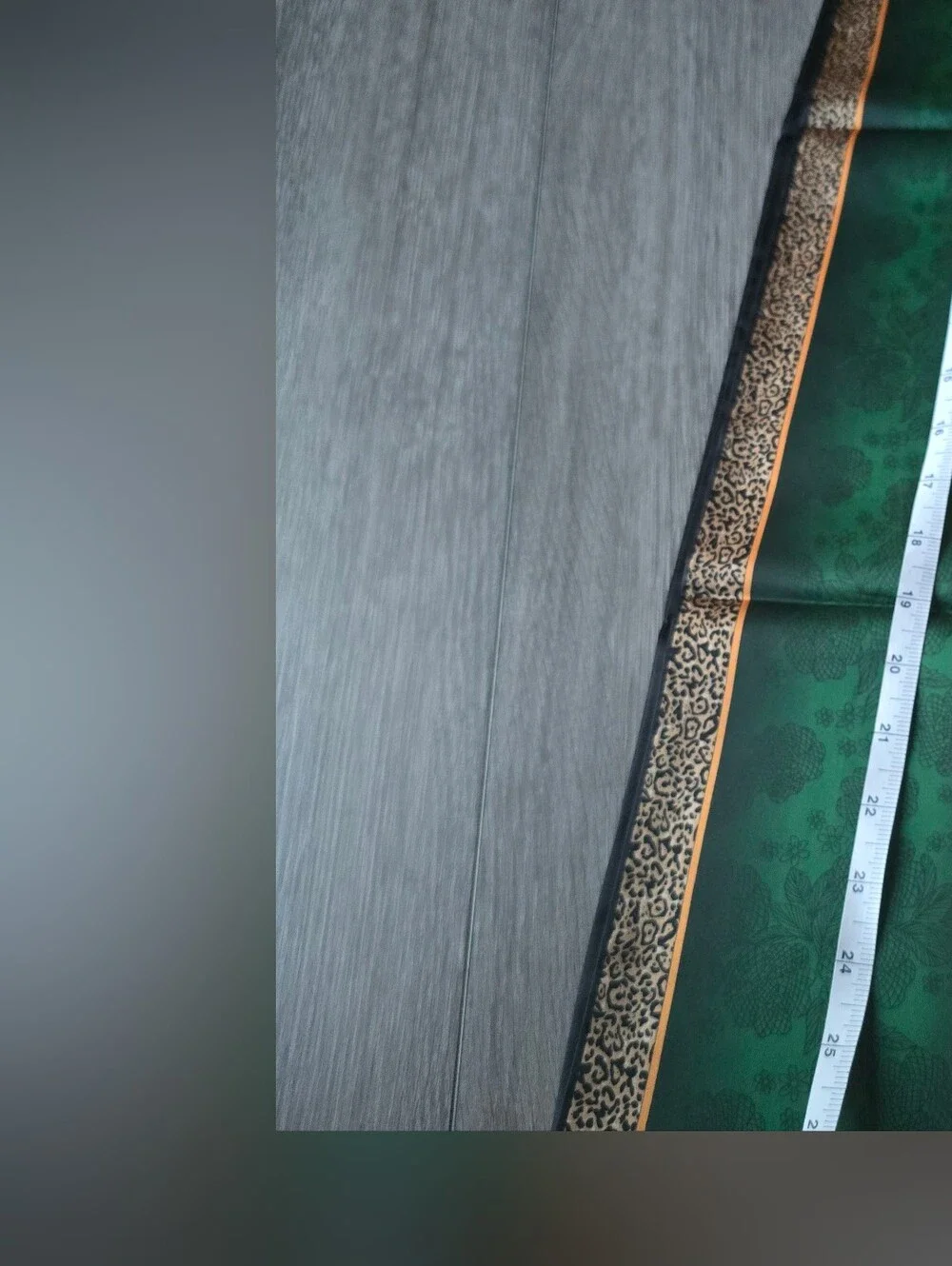 Emerald Green Leopard Print Long Satin Like Scarf Hair Wrap Polyester Jewel Tone